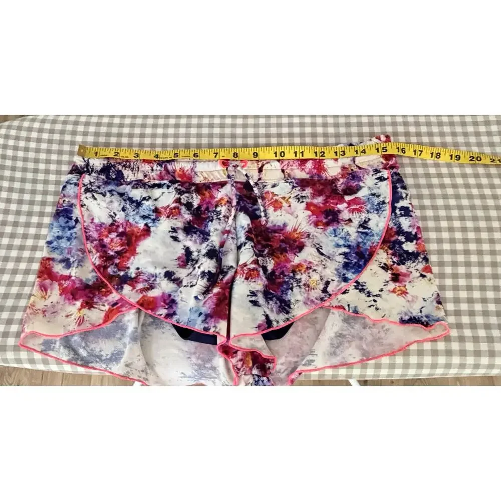 Athleta Kailua Petal Womens Swim Shorts S Violet Elastic Waist Lightweight Lined